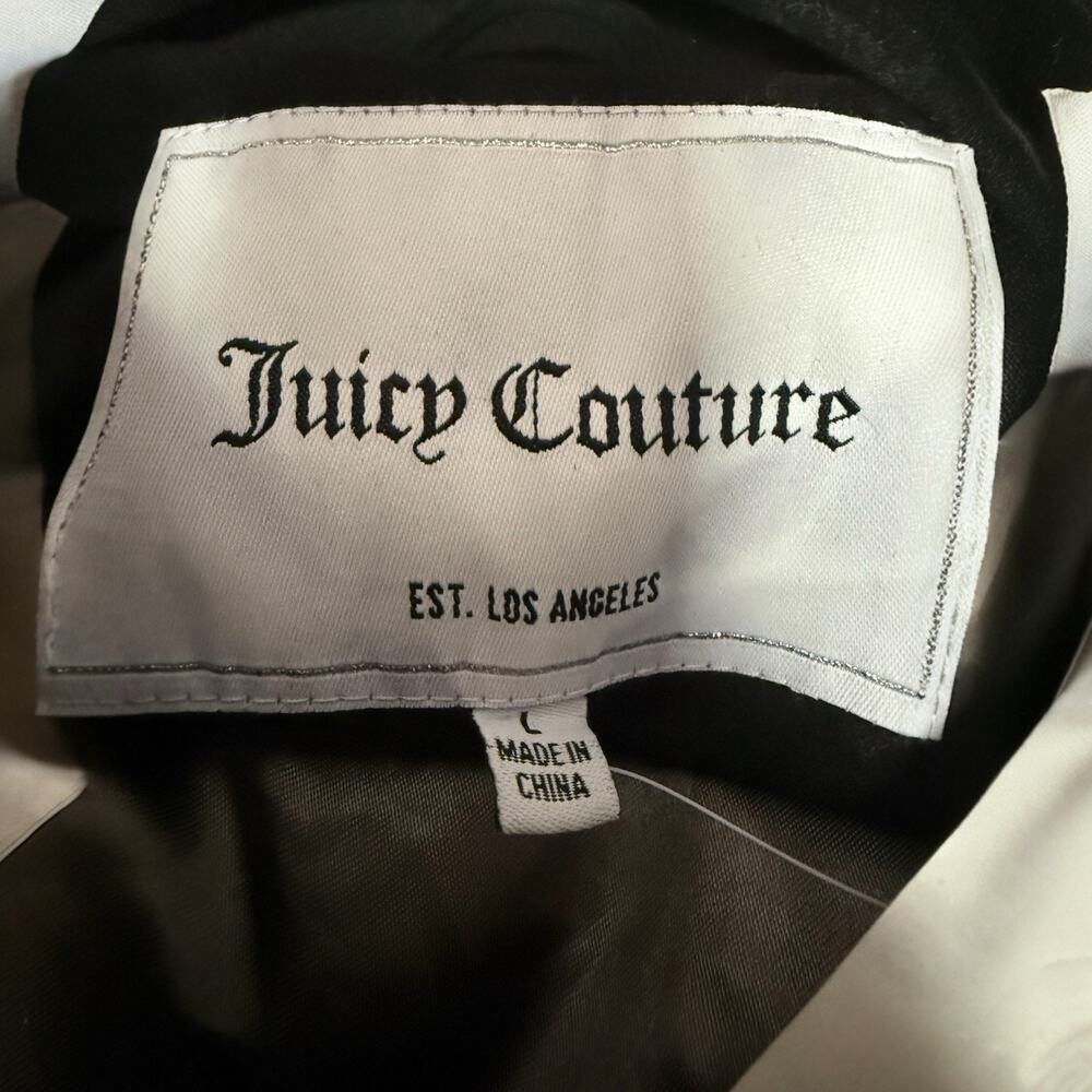 Juicy Couture NWT Black Faux Suede Fringe Jacket • L • Western Boho Chic - Picture 4 of 4